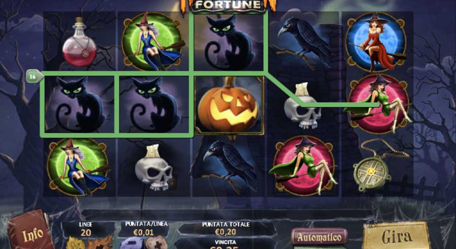 screenshot del gioco halloween fortune