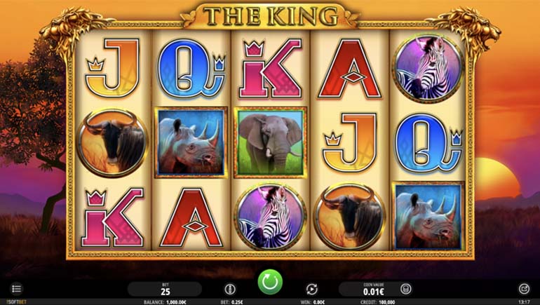 screenshot del slot the king gioco