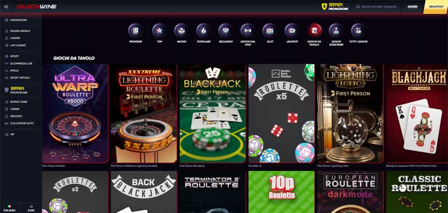giochi tavolo quickwin