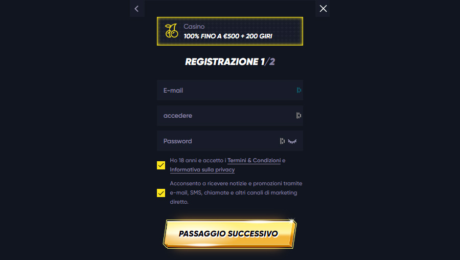 registrazione quickwin