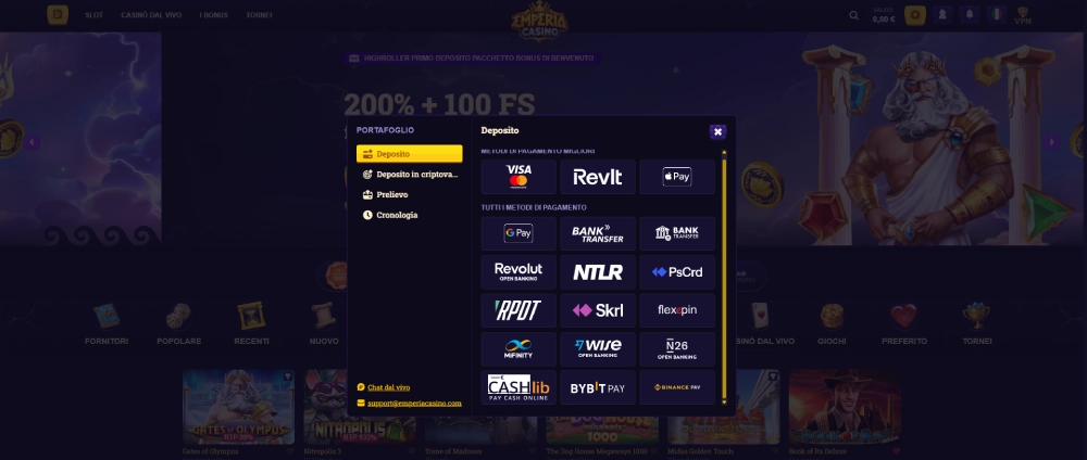 deposito emperia casino neteller
