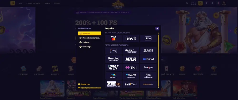 deposito emperia casino skrill