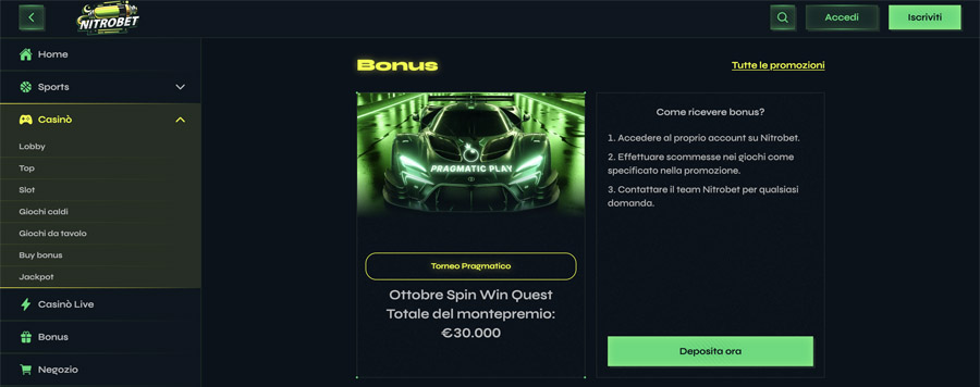 altre promozioni nitrobet