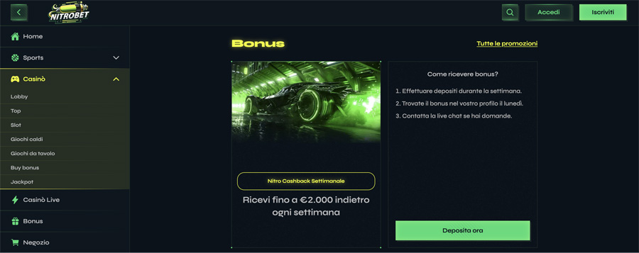 bonus cashback nitrobet