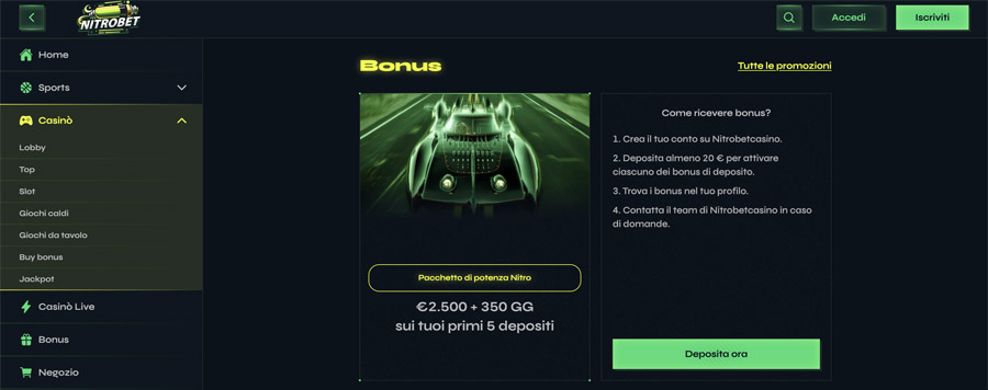 bonus free spins nitrobet