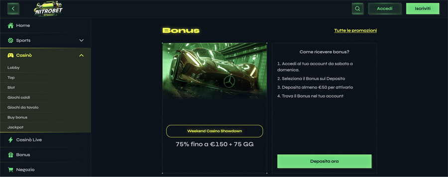 bonus settimanale nitrobet