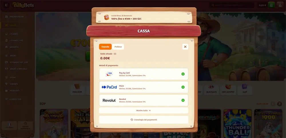 deposito billybets paysafecard