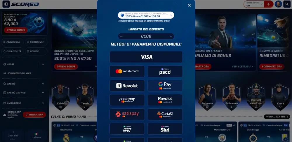 deposito scored paysafecard