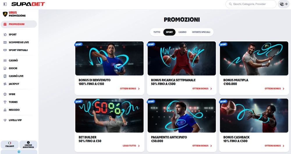 promozioni applicabili al tennis