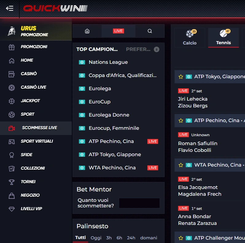 scommesse live e velocità di aggiornamento