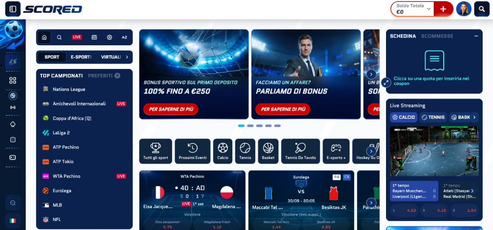 scored siti scommesse tennis non aams