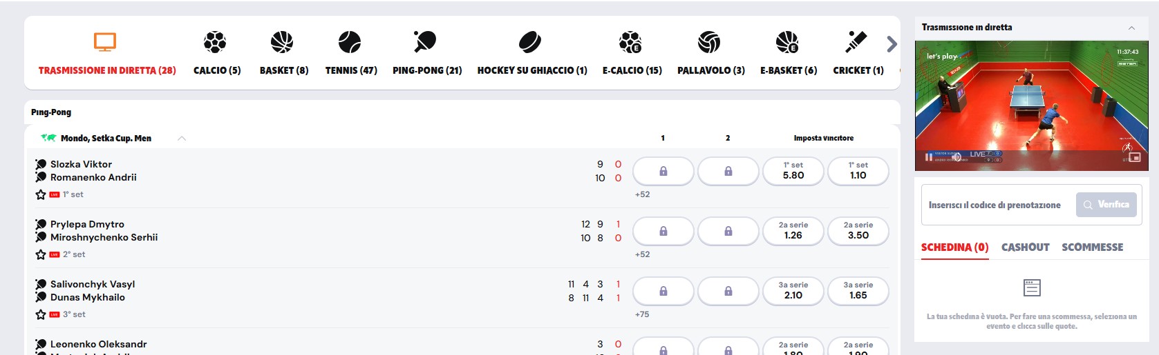 supabet scommesse live come funzionano